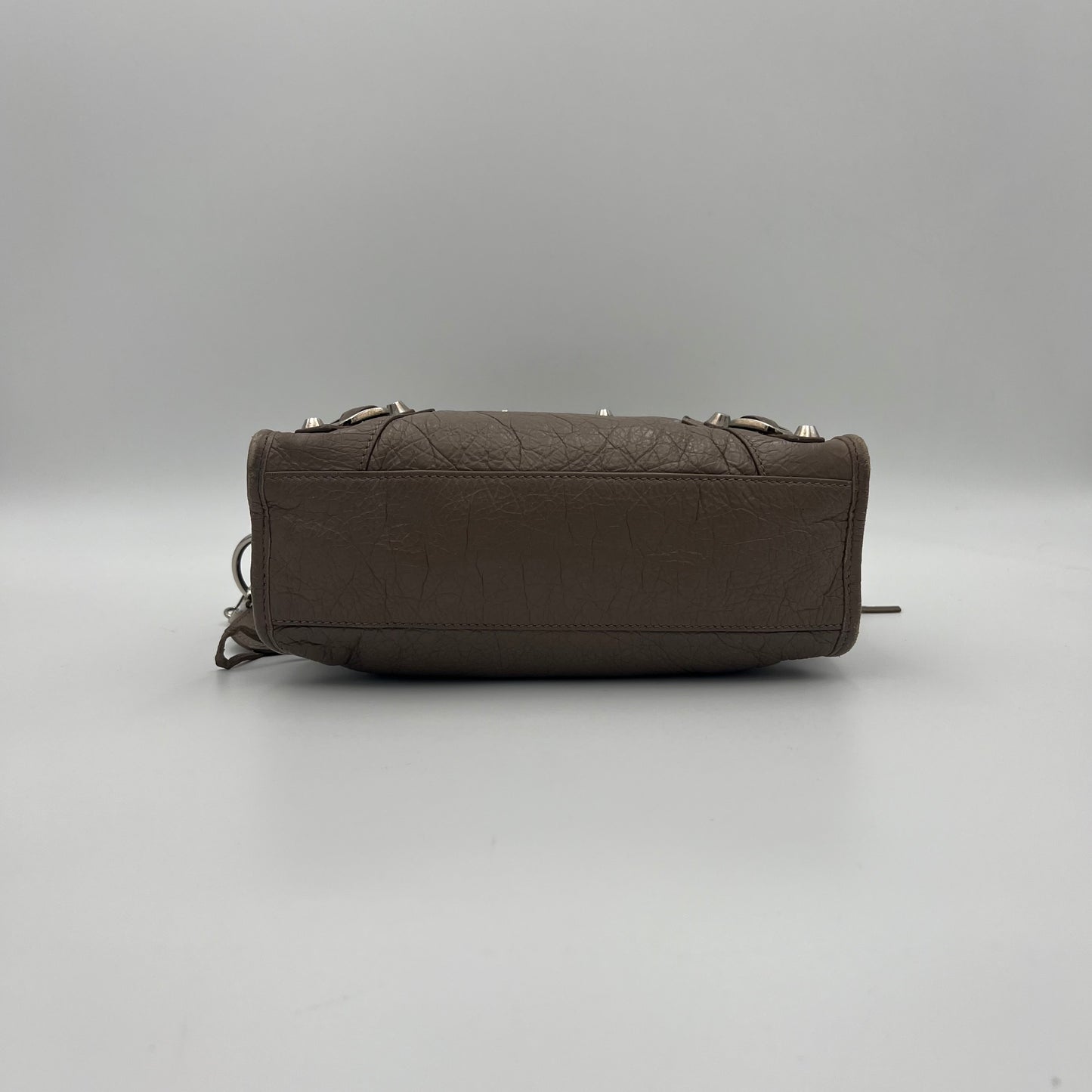 Balenciaga Taupe Leather Classic Mini City SHW