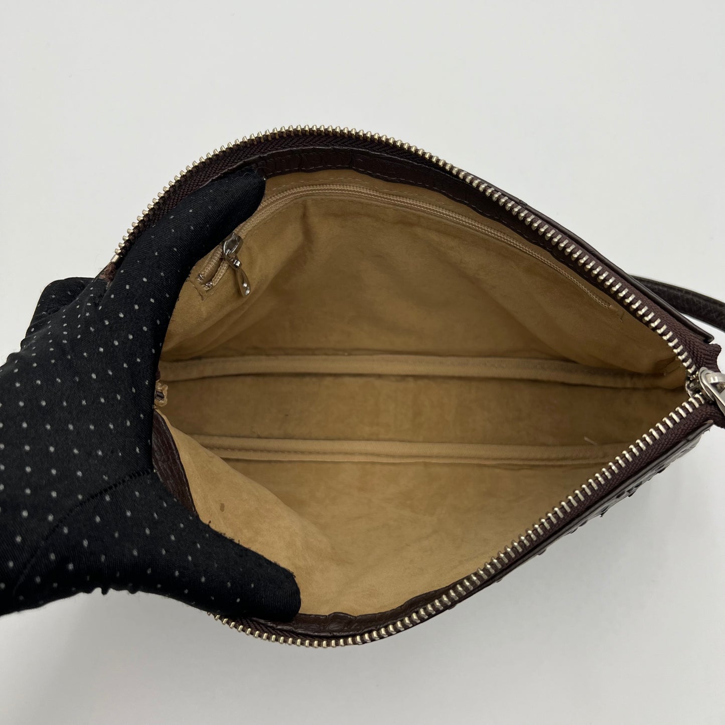 Japan Brown Ostrich Pochette