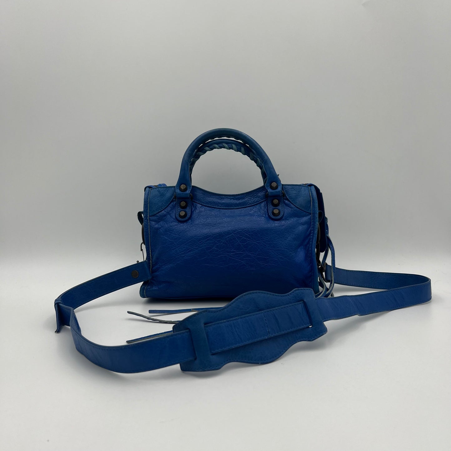 Balenciaga Royal Blue Leather Classic Mini City