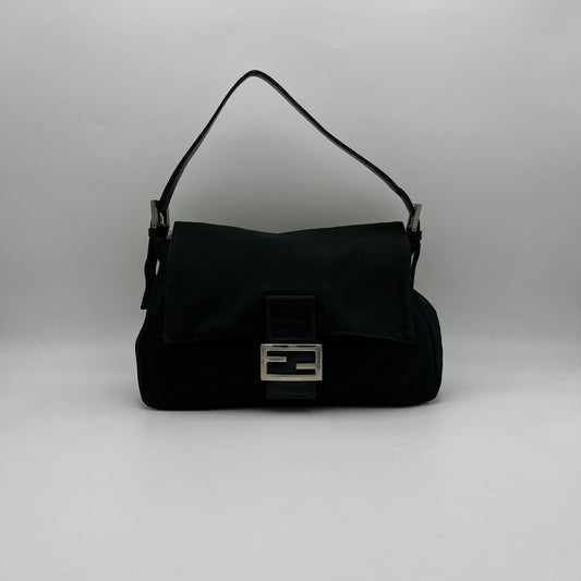 Fendi Black Neoprene Mamma Baguette