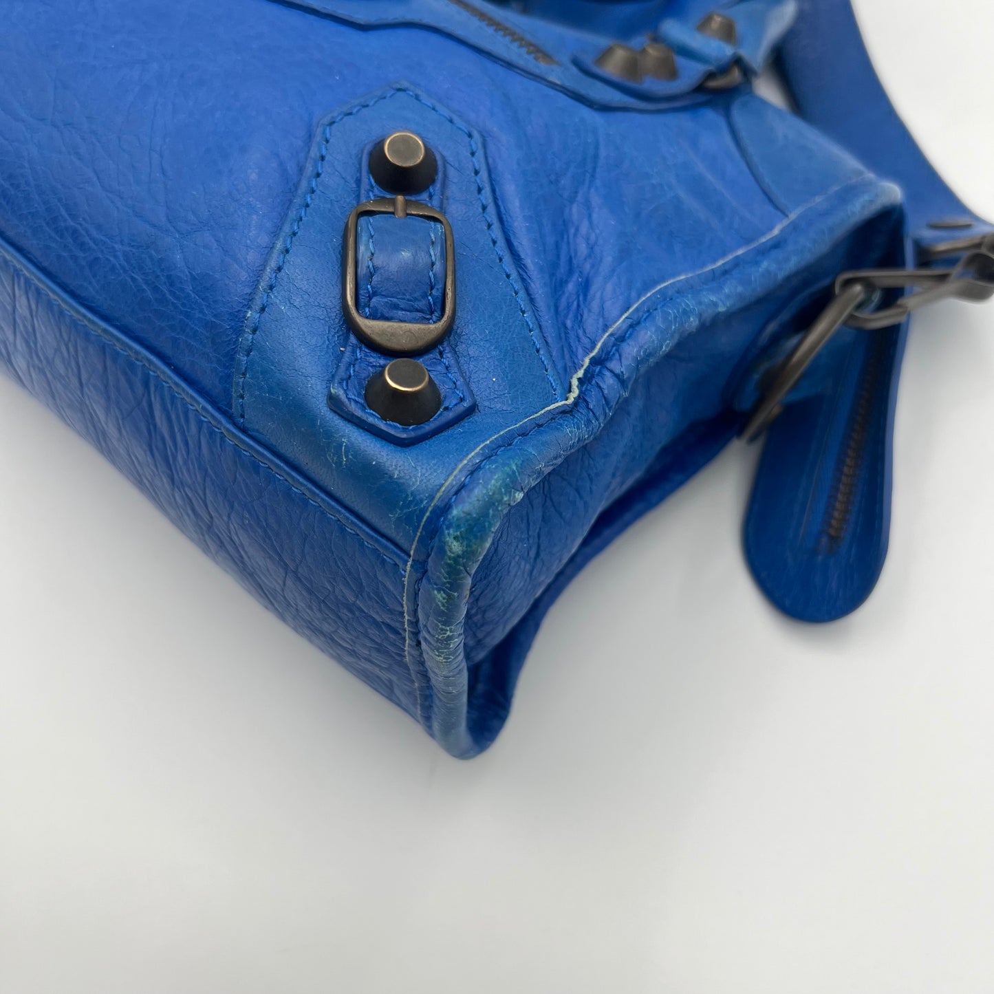 Balenciaga Royal Blue Leather Classic Mini City