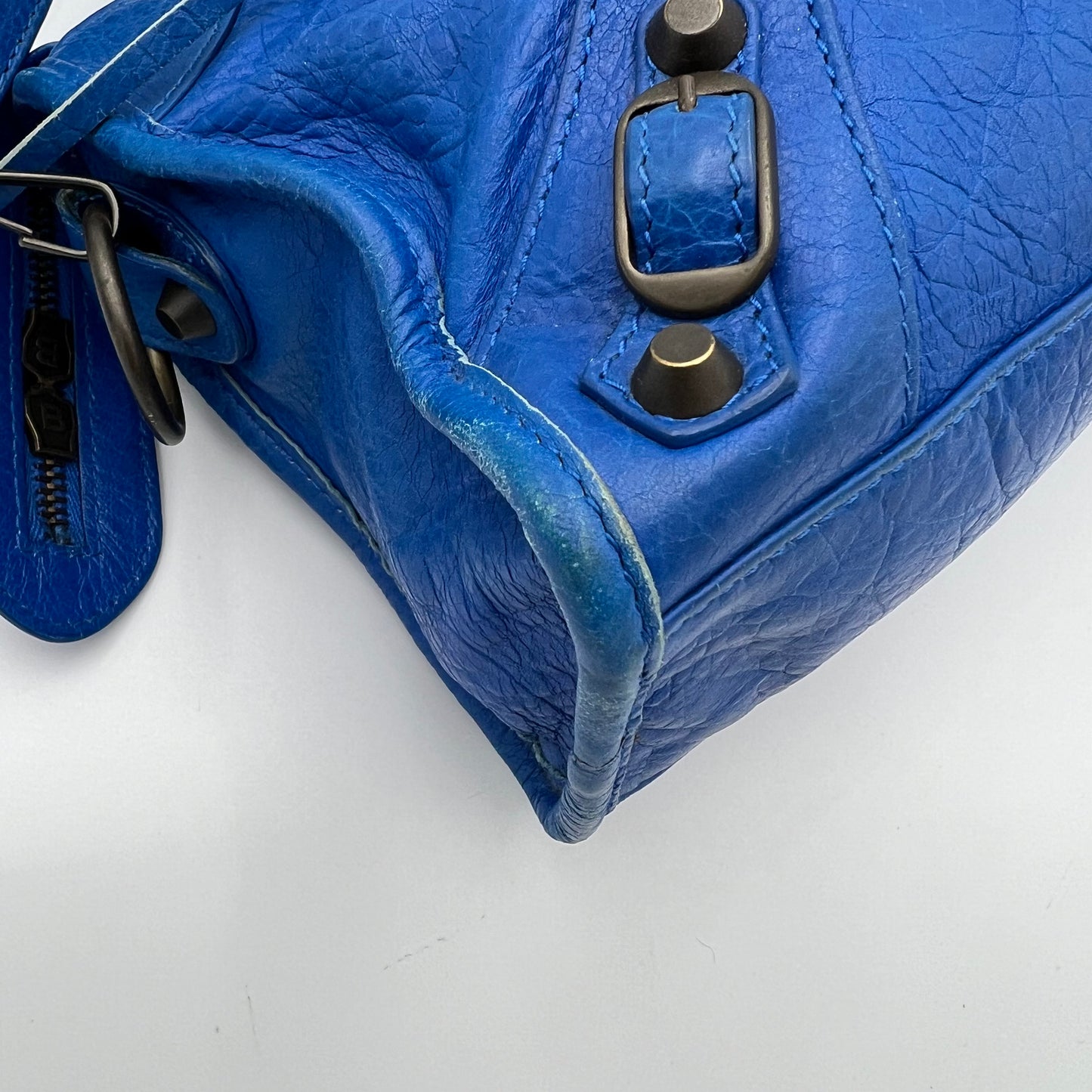 Balenciaga Royal Blue Leather Classic Mini City
