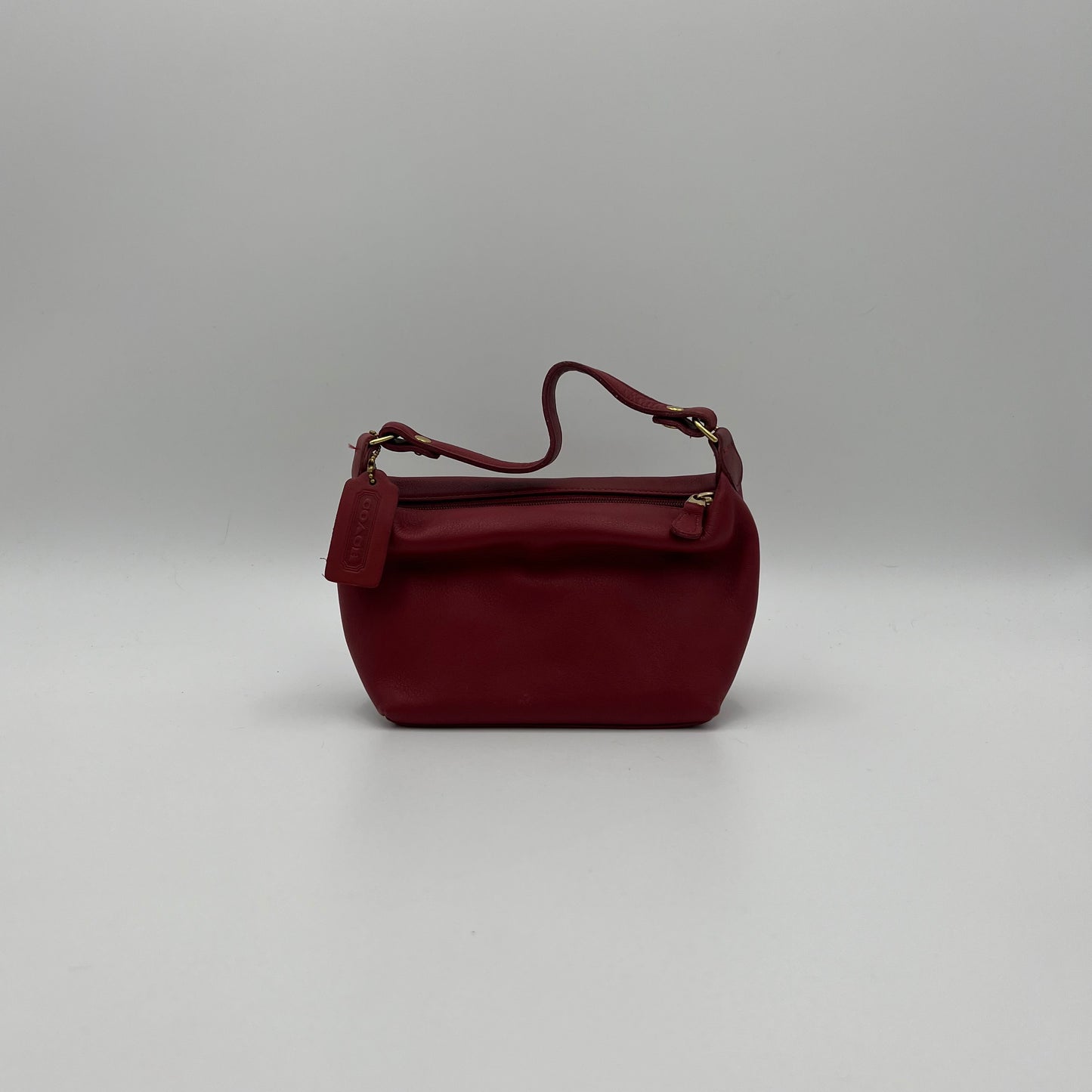 Coach Vintage Red Leather Mini Handbag