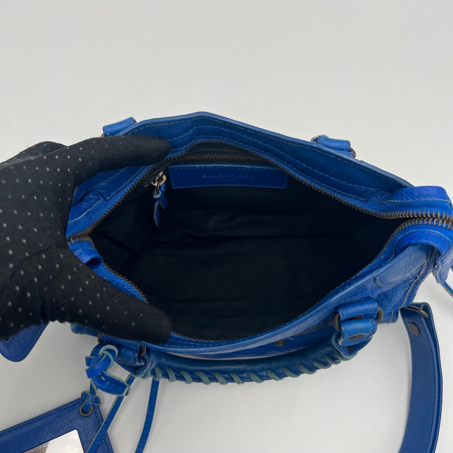 Balenciaga Royal Blue Leather Classic Mini City