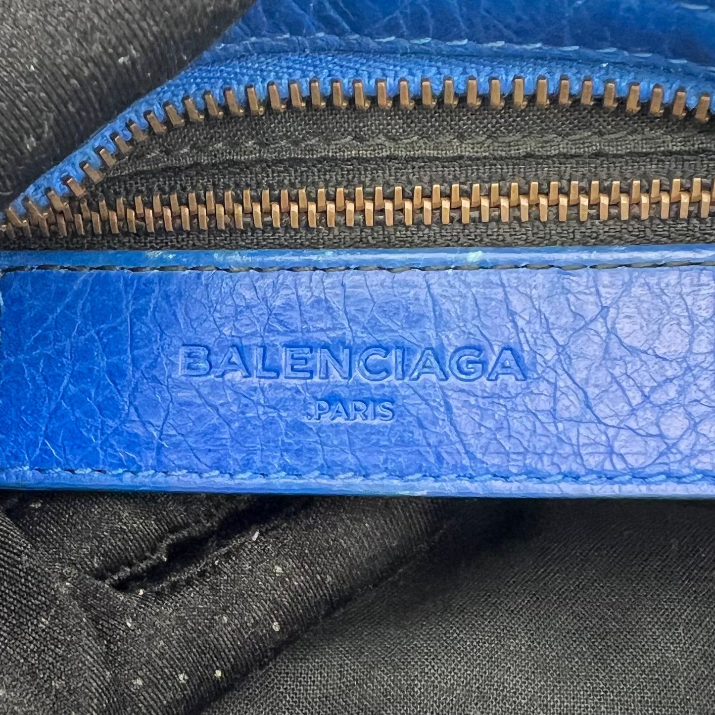 Balenciaga Royal Blue Leather Classic Mini City