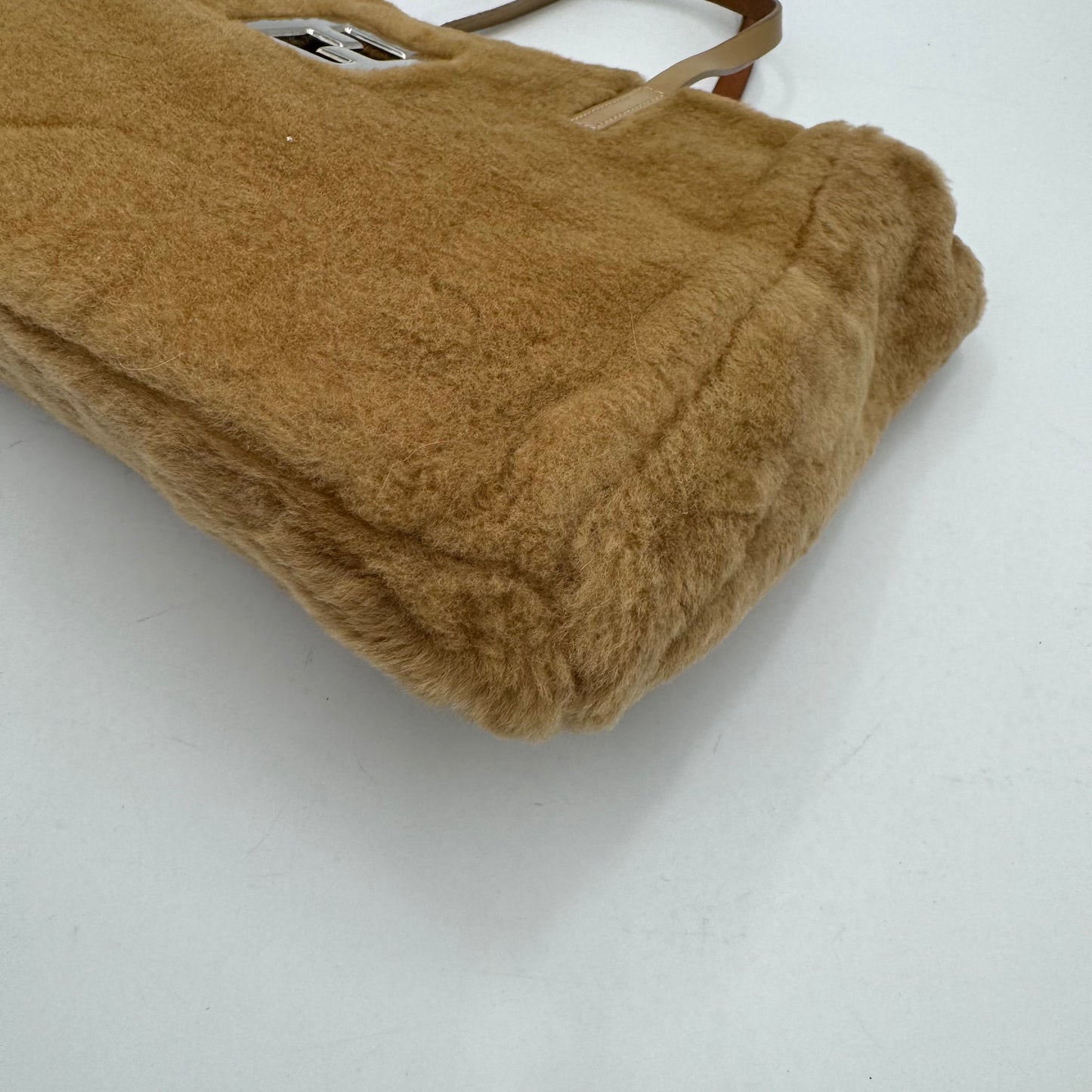 Fendi Light Brown Fur Shearling FF Handbag