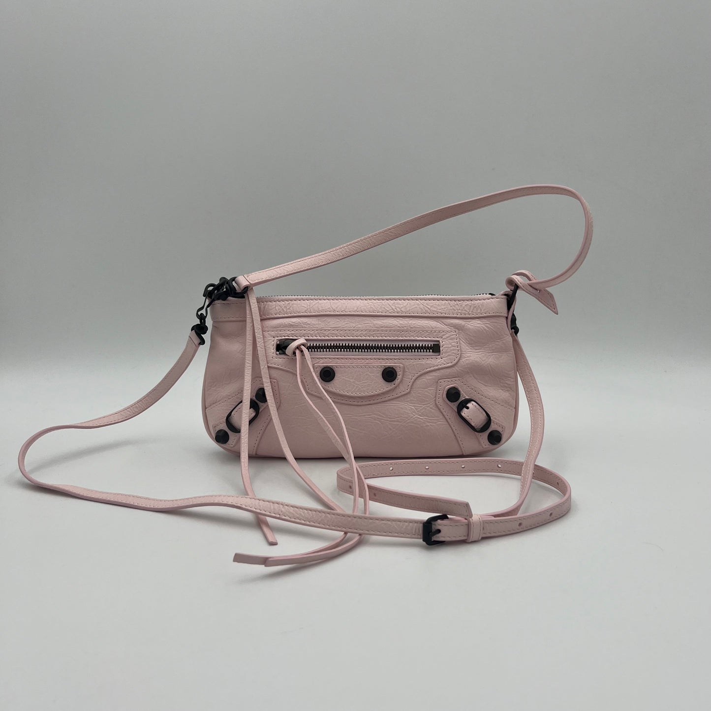 Balenciaga Petal Pink Le City Pouch On Strap