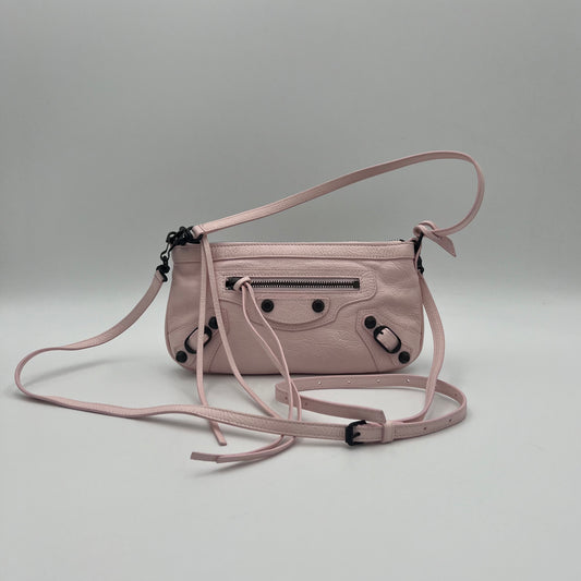 Balenciaga Petal Pink Le City Pouch On Strap