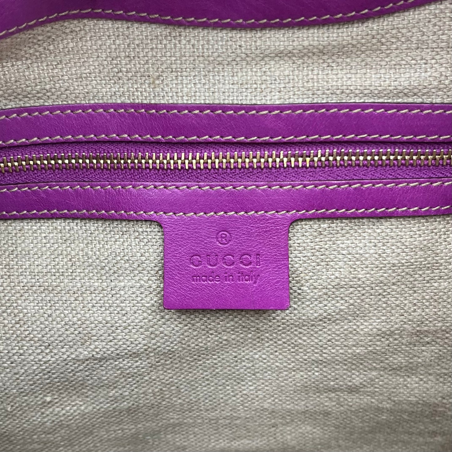 Gucci Purple Pink Floral Canvas and Leather Jackie Hobo Shoulder Bag