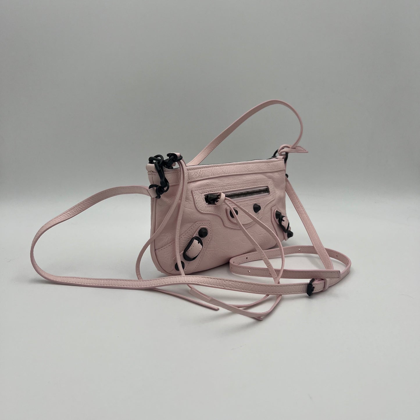 Balenciaga Petal Pink Le City Pouch On Strap