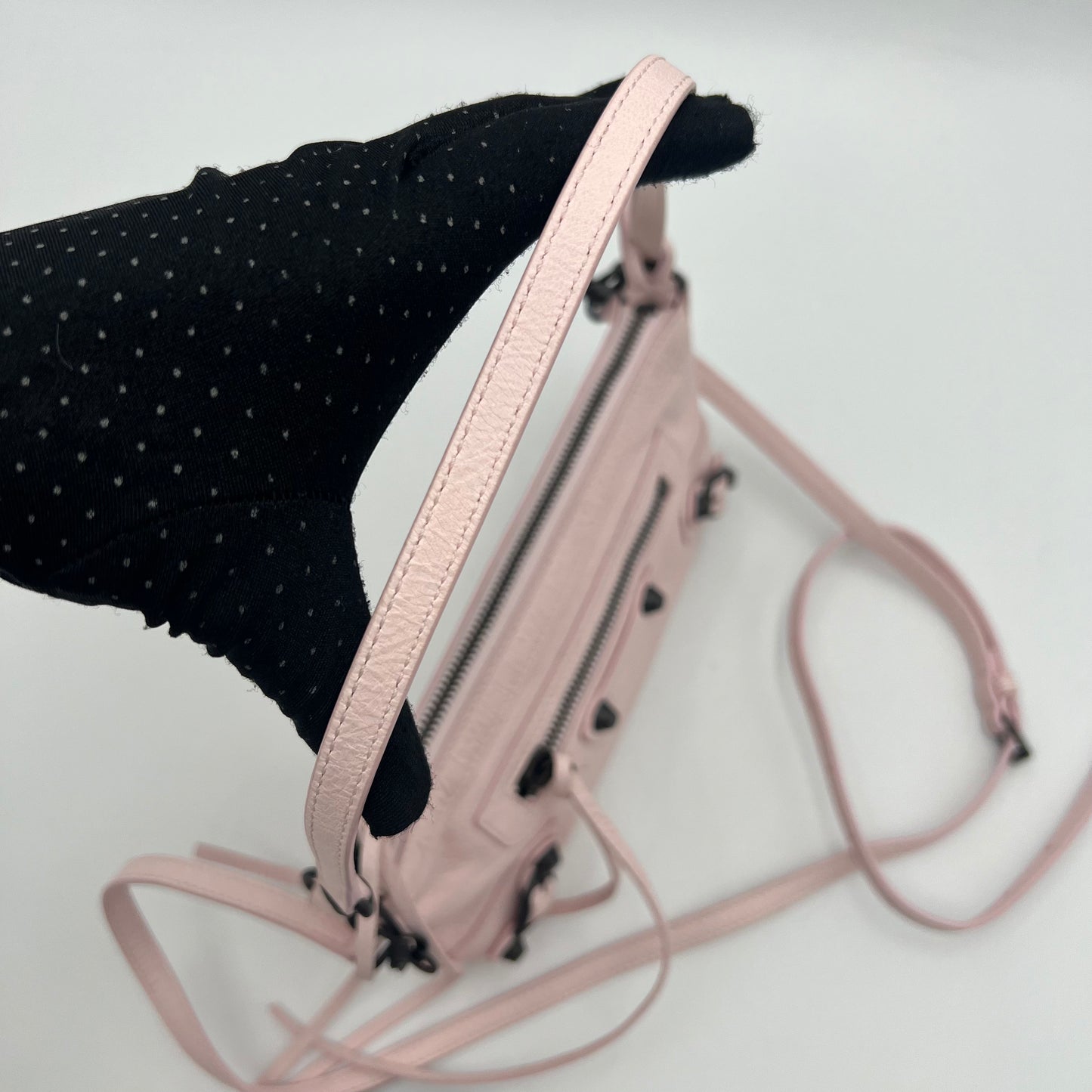 Balenciaga Petal Pink Le City Pouch On Strap