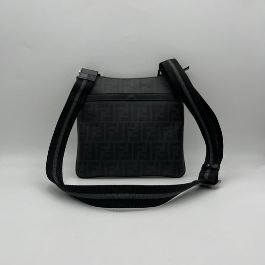 Fendi Black Zucca Spalmati Crossbody