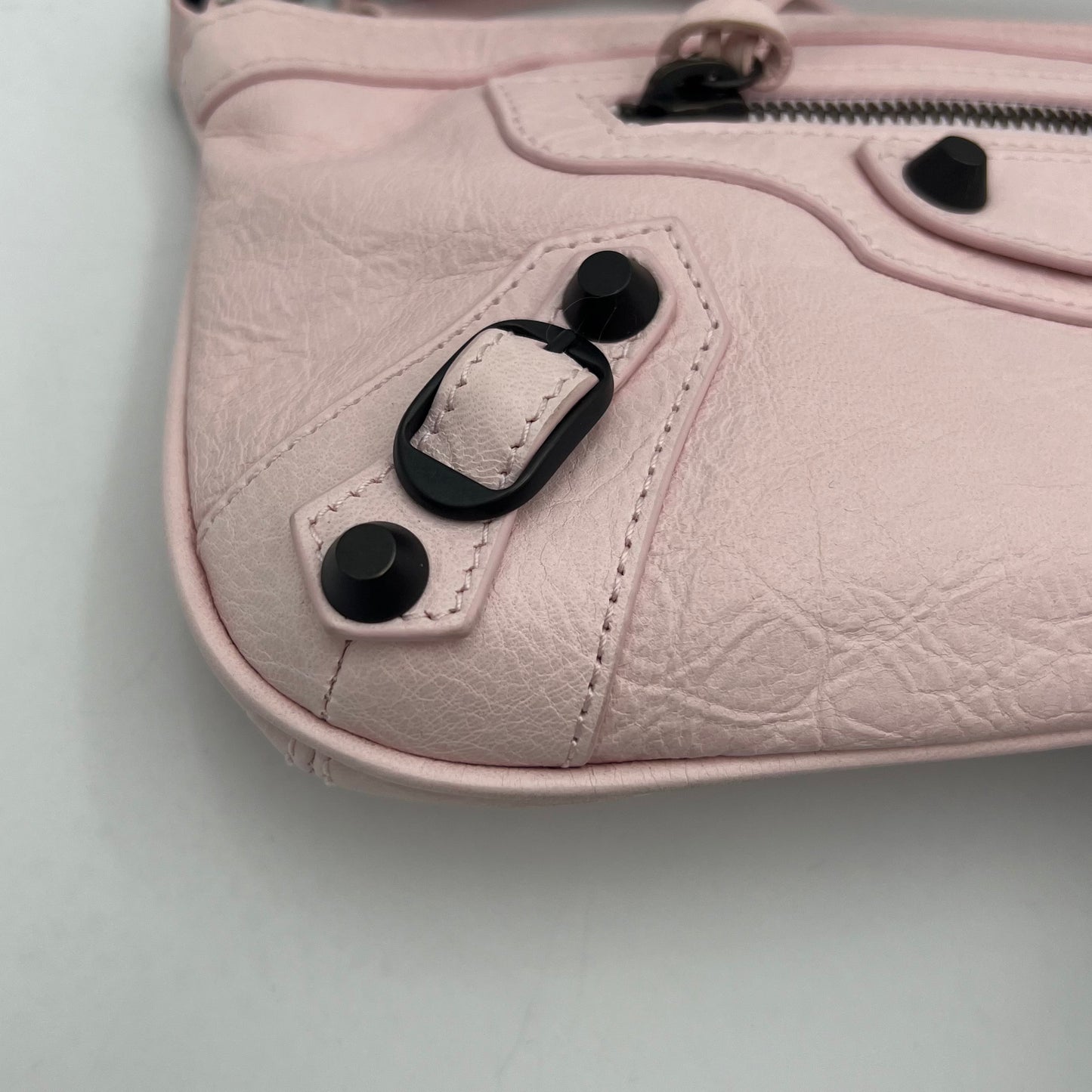 Balenciaga Petal Pink Le City Pouch On Strap