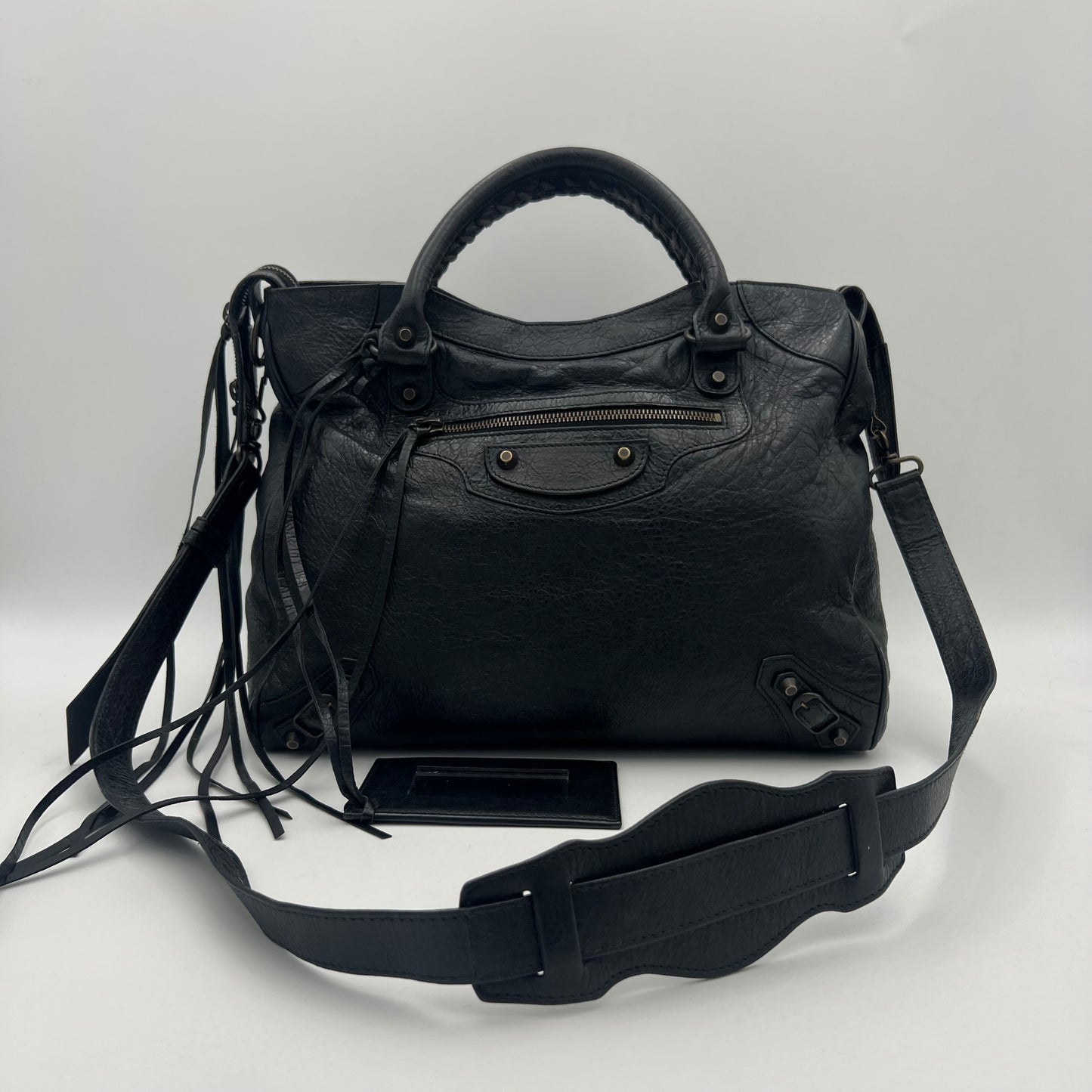 Balenciaga Black Leather Classic Velo