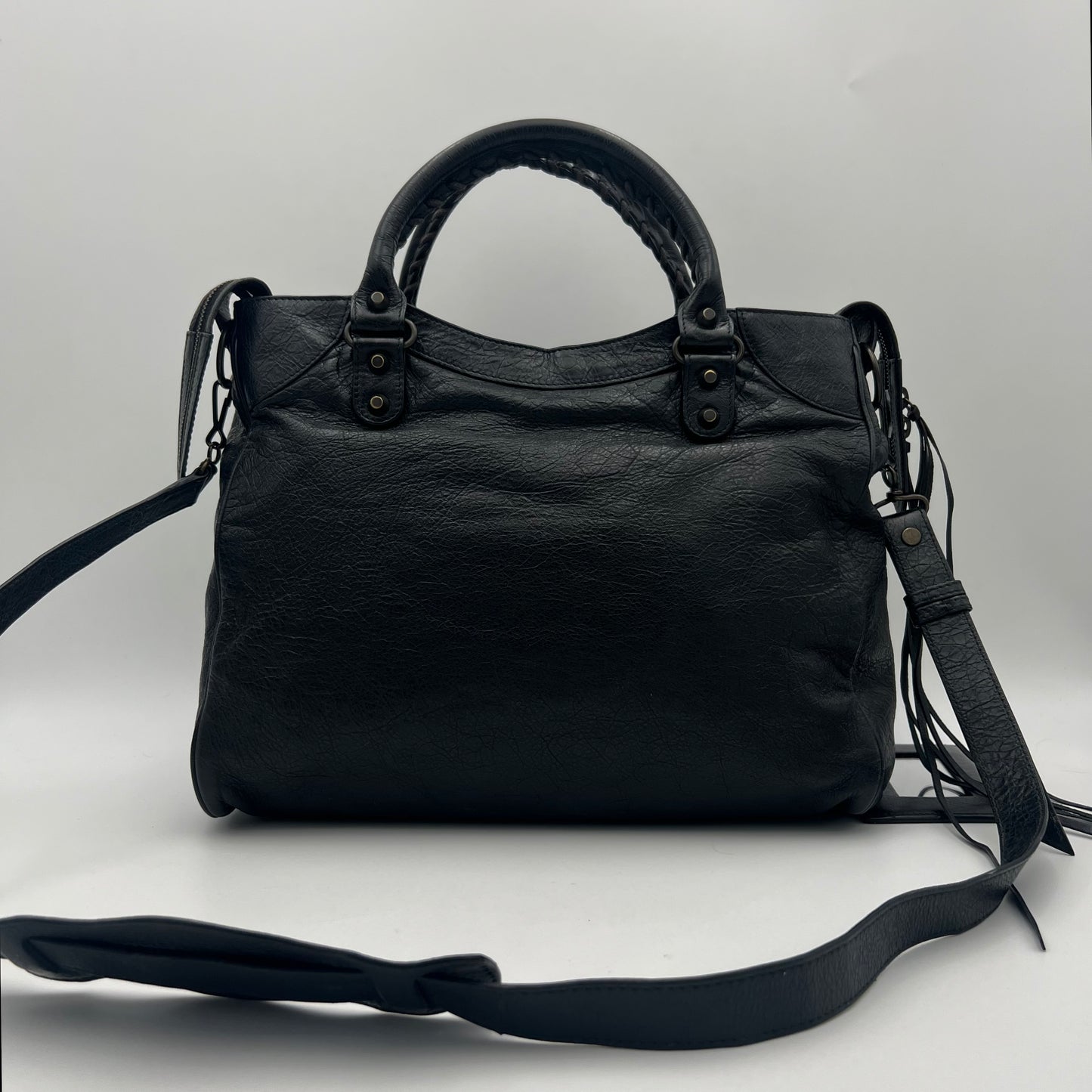 Balenciaga Black Leather Classic Velo