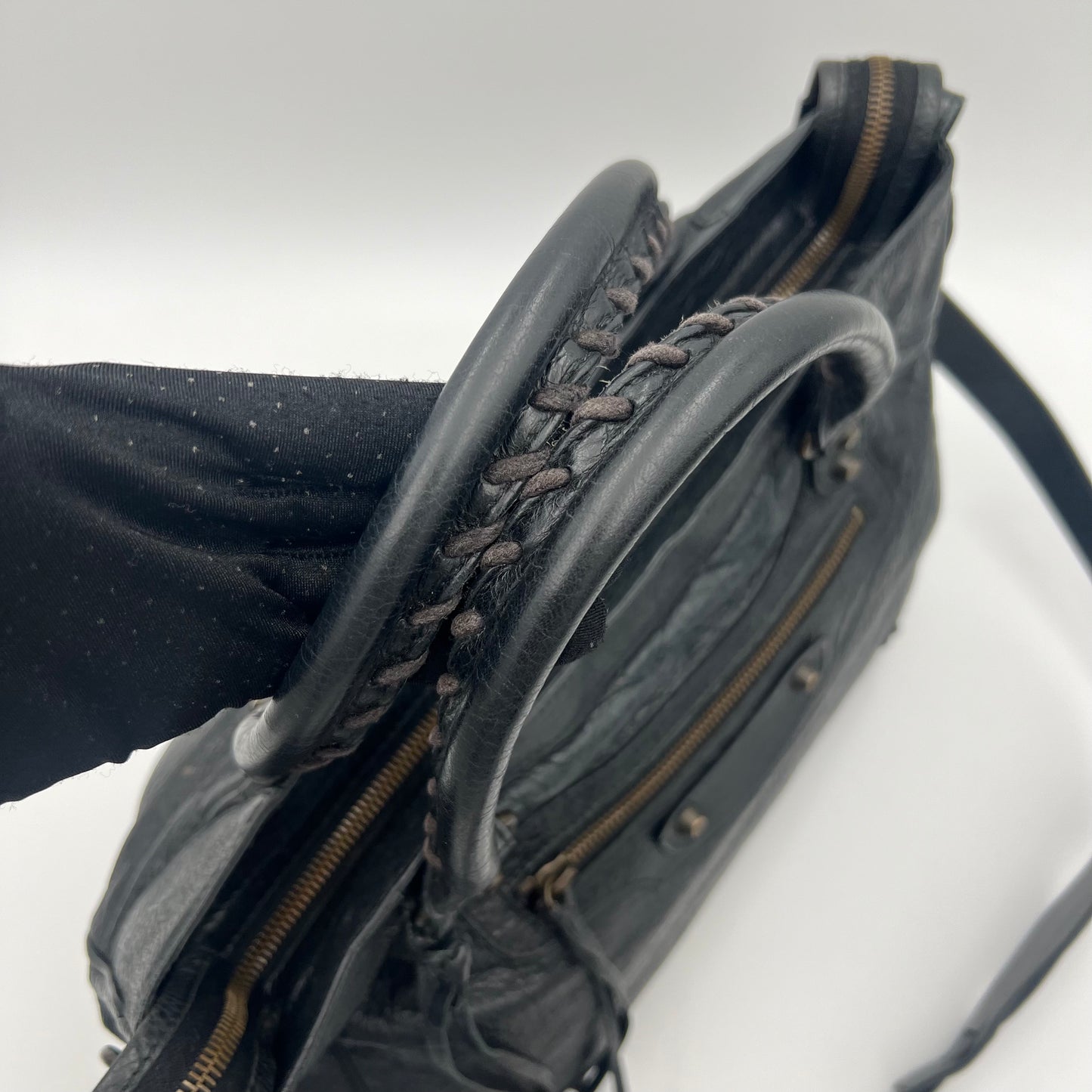 Balenciaga Black Leather Classic Velo