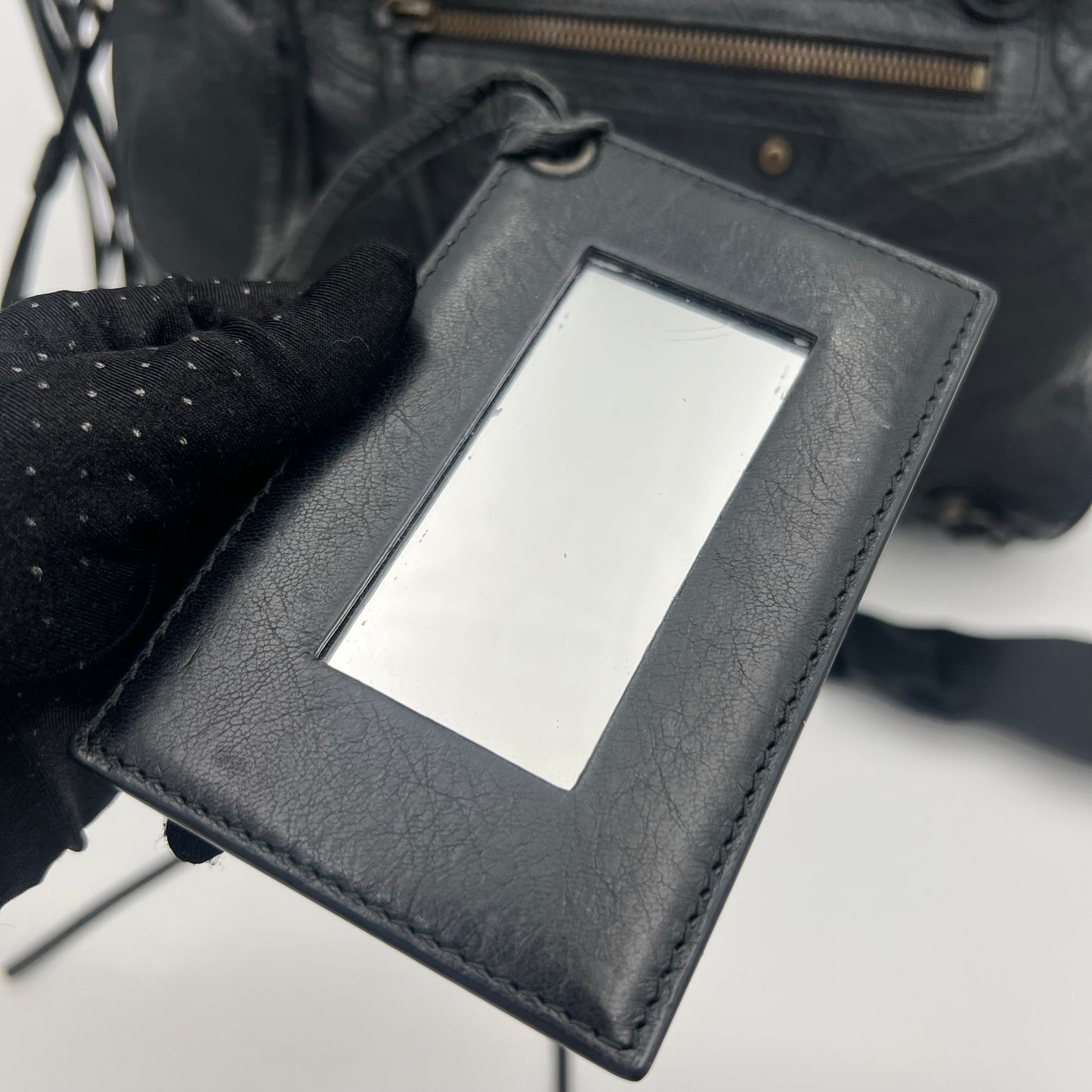 Balenciaga Black Leather Classic Velo