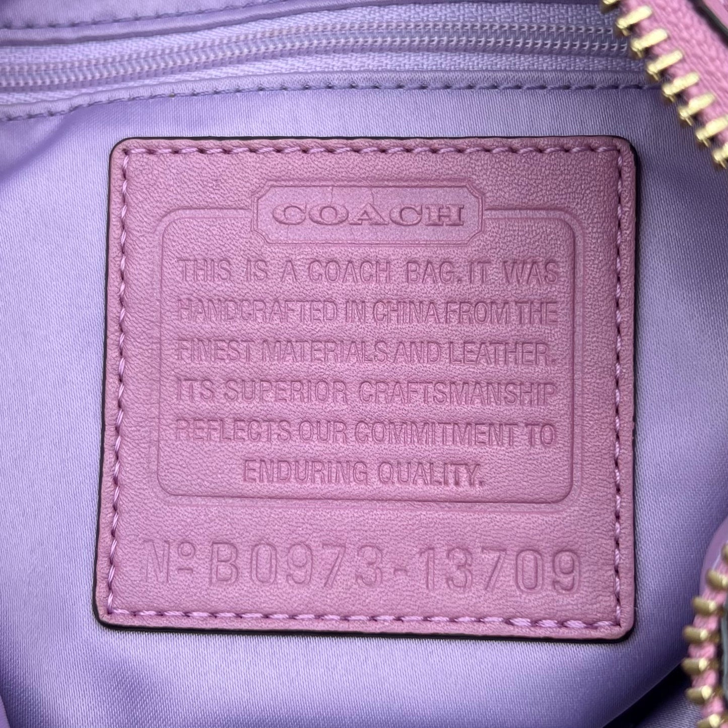 Coach Purple Signature Patchwork Hobo Two-Way Bag