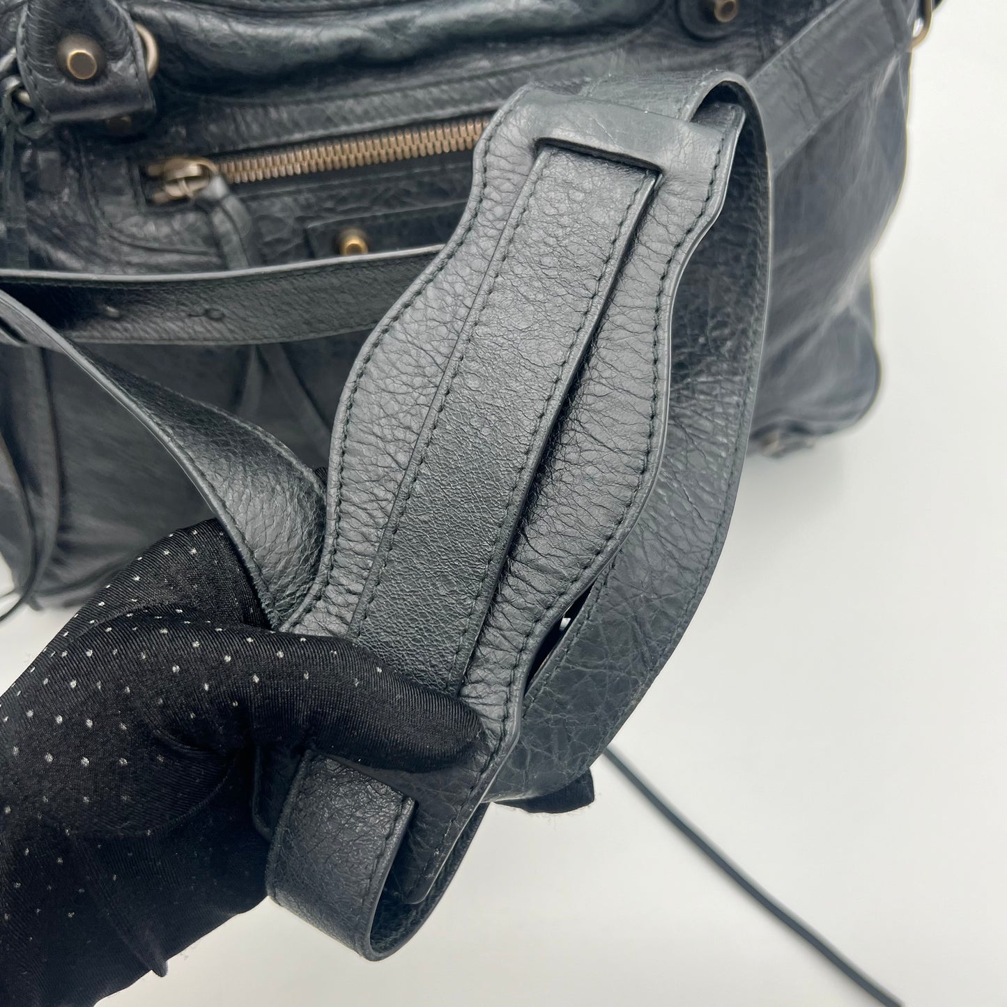 Balenciaga Black Leather Classic Velo