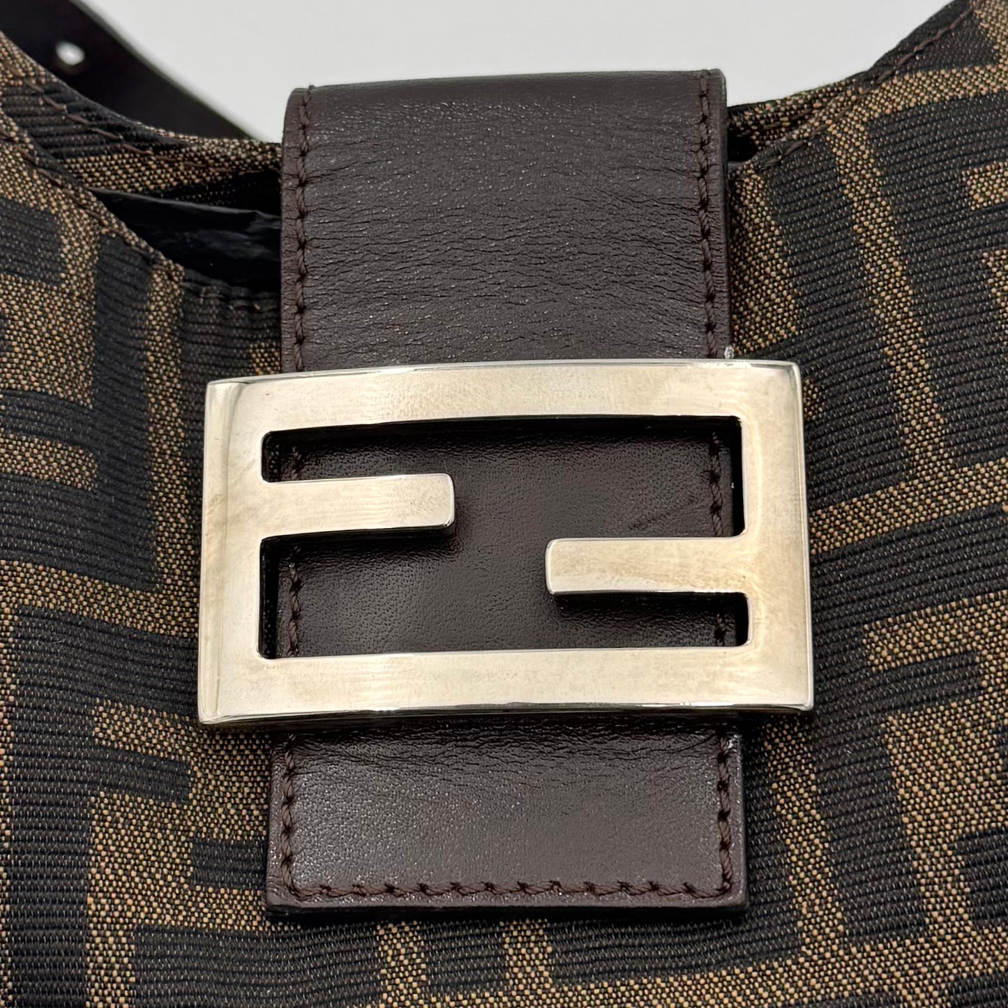 Fendi Tobacco Zucca Hobo Shoulder Bag