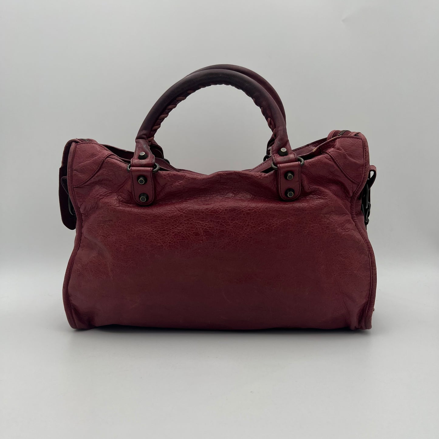 Balenciaga Burgundy Leather Classic City (no mirror)
