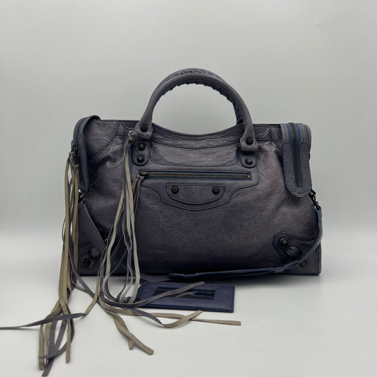 Balenciaga Glycine Lilac Leather Classic First