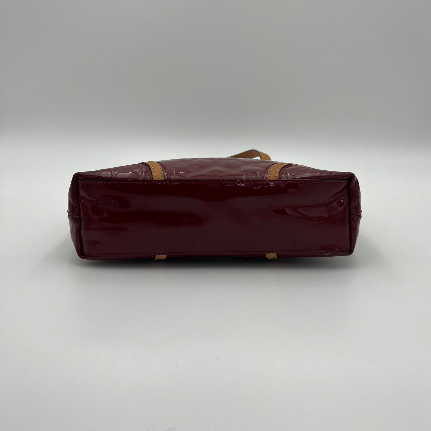 Coach Burgundy Peyton Embossed Patent Small Tote