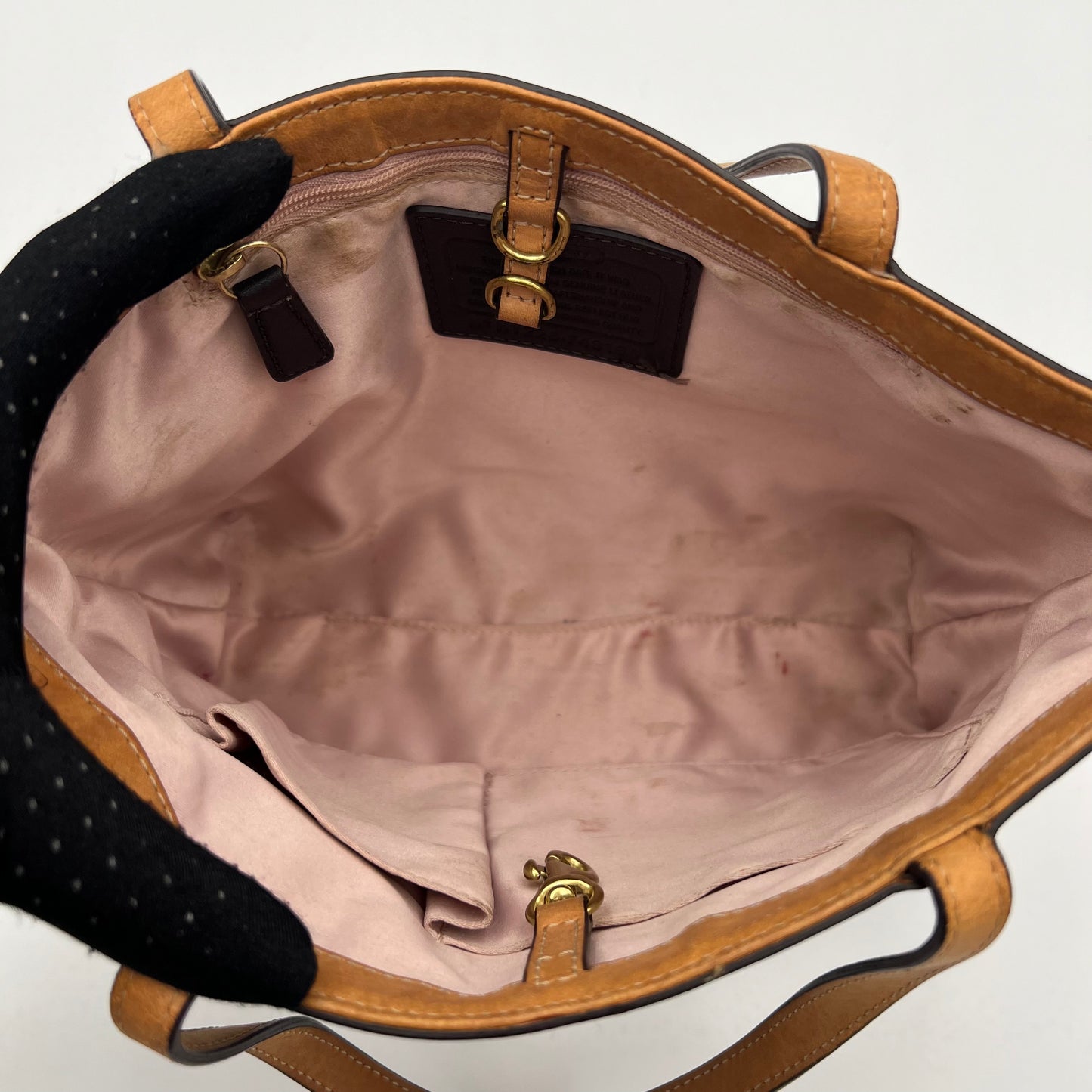 Coach Burgundy Peyton Embossed Patent Small Tote