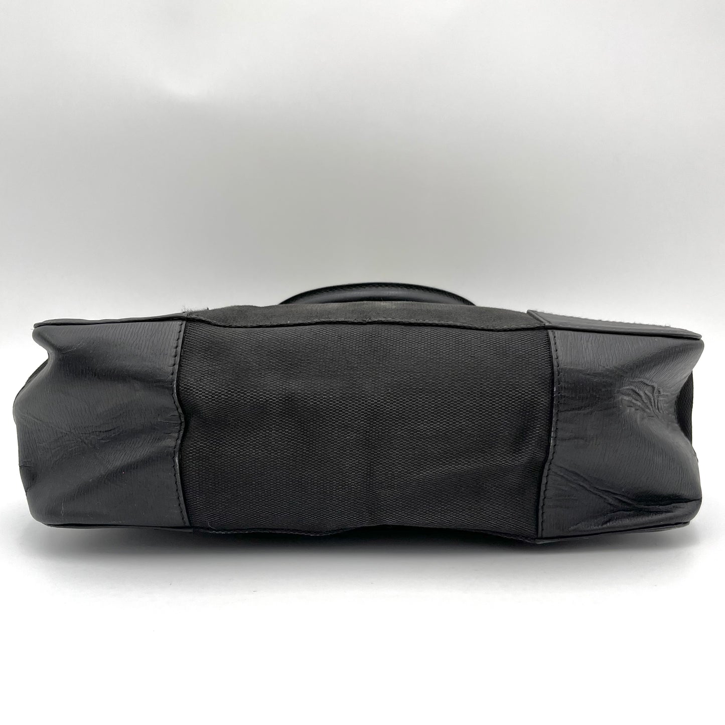 Gucci Black Canvas and Leather G Logo Handbag
