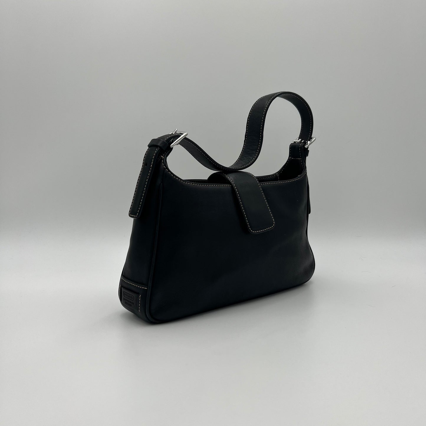 Coach Black Leather Hampton Shoulder Bag