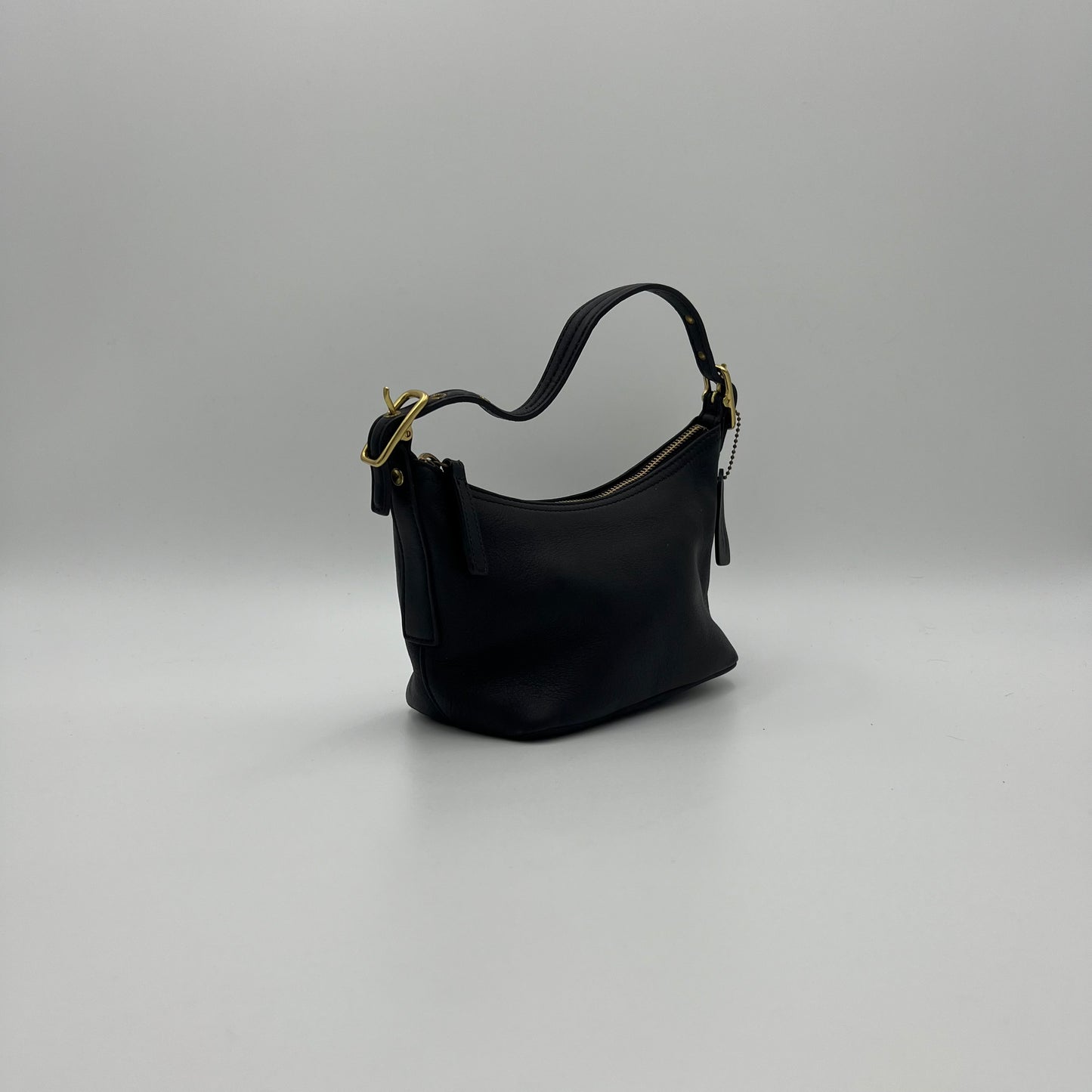Coach Black Leather Small Legacy West Zip Hobo Bag GHW