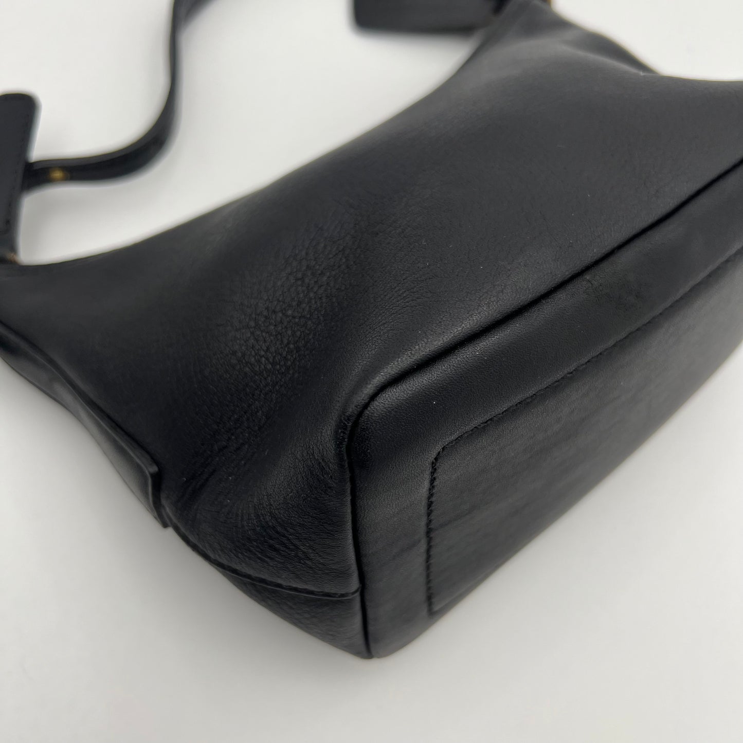 Coach Black Leather Small Legacy West Zip Hobo Bag GHW