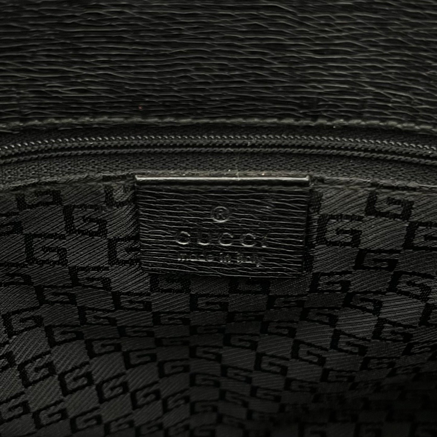 Gucci Black Canvas and Leather G Logo Handbag