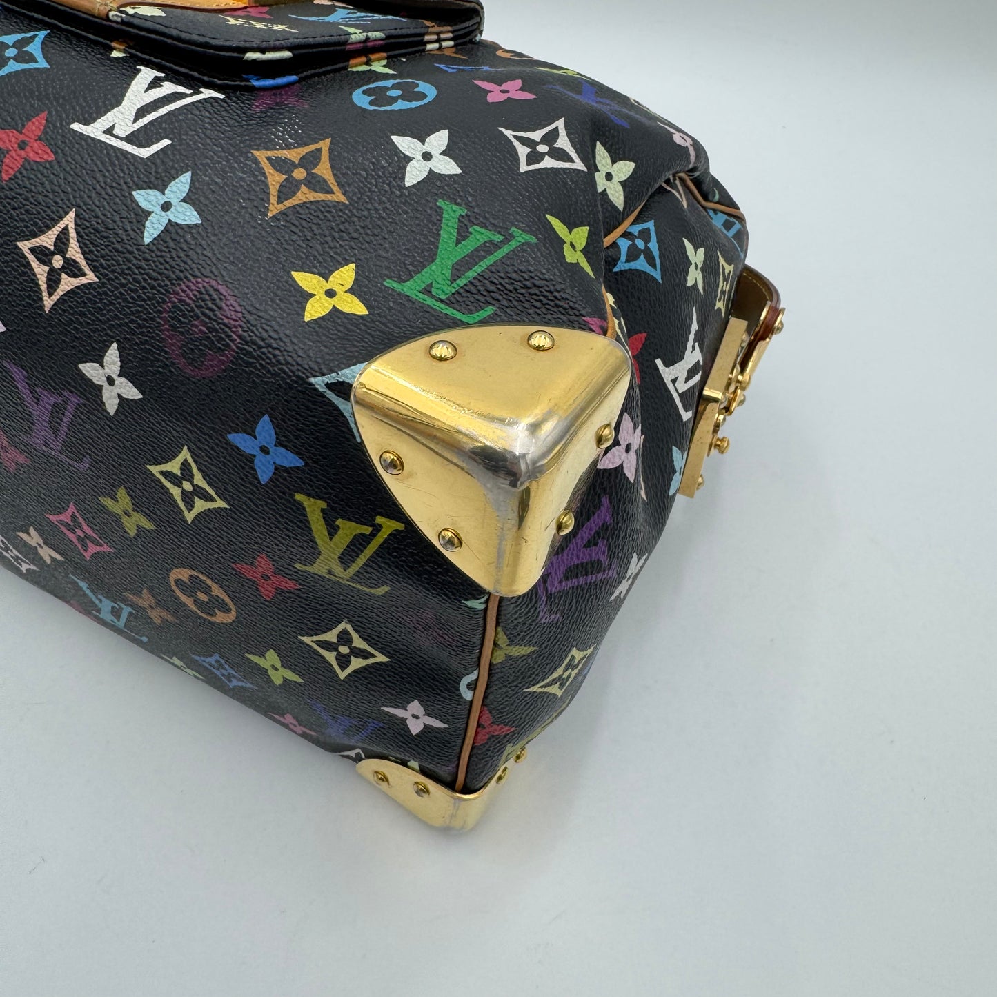 Louis Vuitton Takashi Murakami Black Multicolor Speedy 30