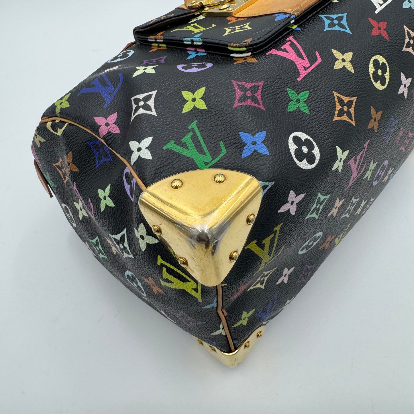 Louis Vuitton Takashi Murakami Black Multicolor Speedy 30