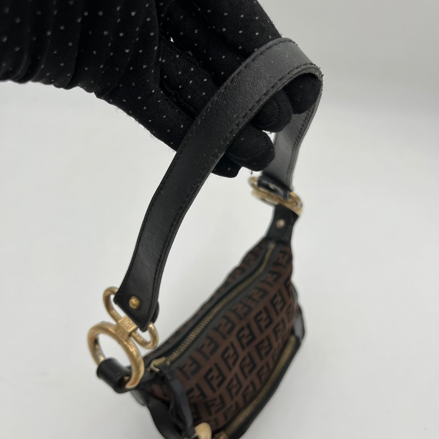 Fendi Dark Brown Zucchino Mini Chef Baguette