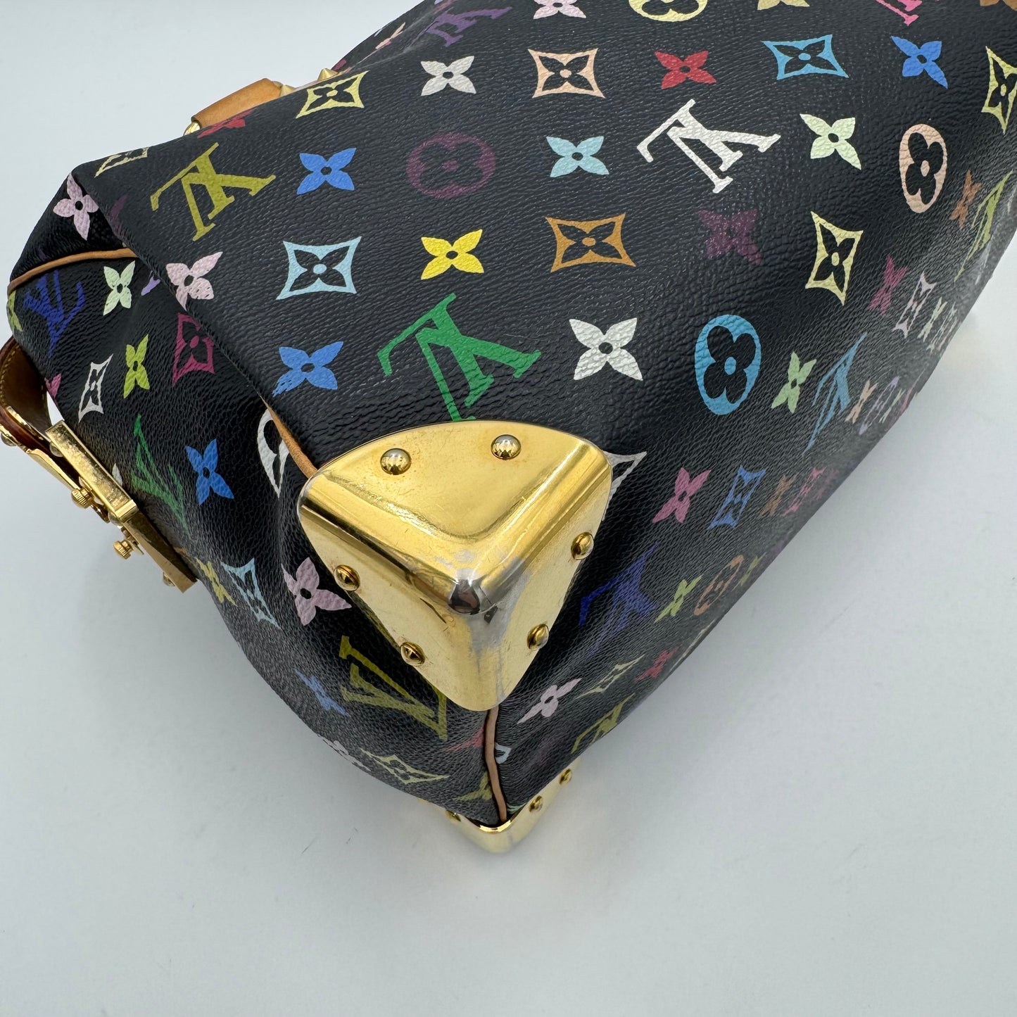 Louis Vuitton Takashi Murakami Black Multicolor Speedy 30