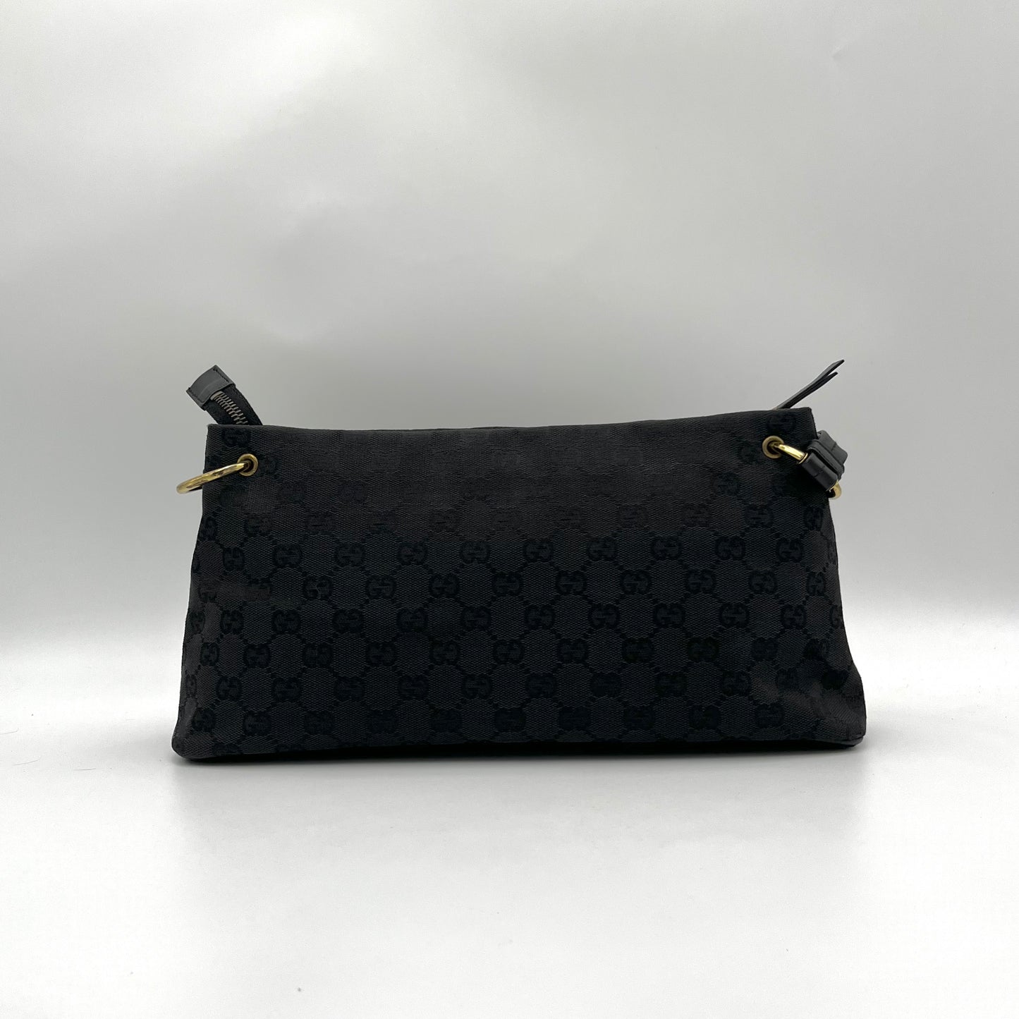 Gucci Black Monogram Canvas and Leather Ellington Shoulder Bag