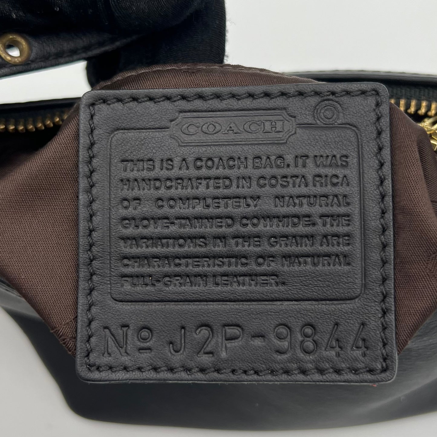 Coach Black Leather Small Legacy West Zip Hobo Bag GHW