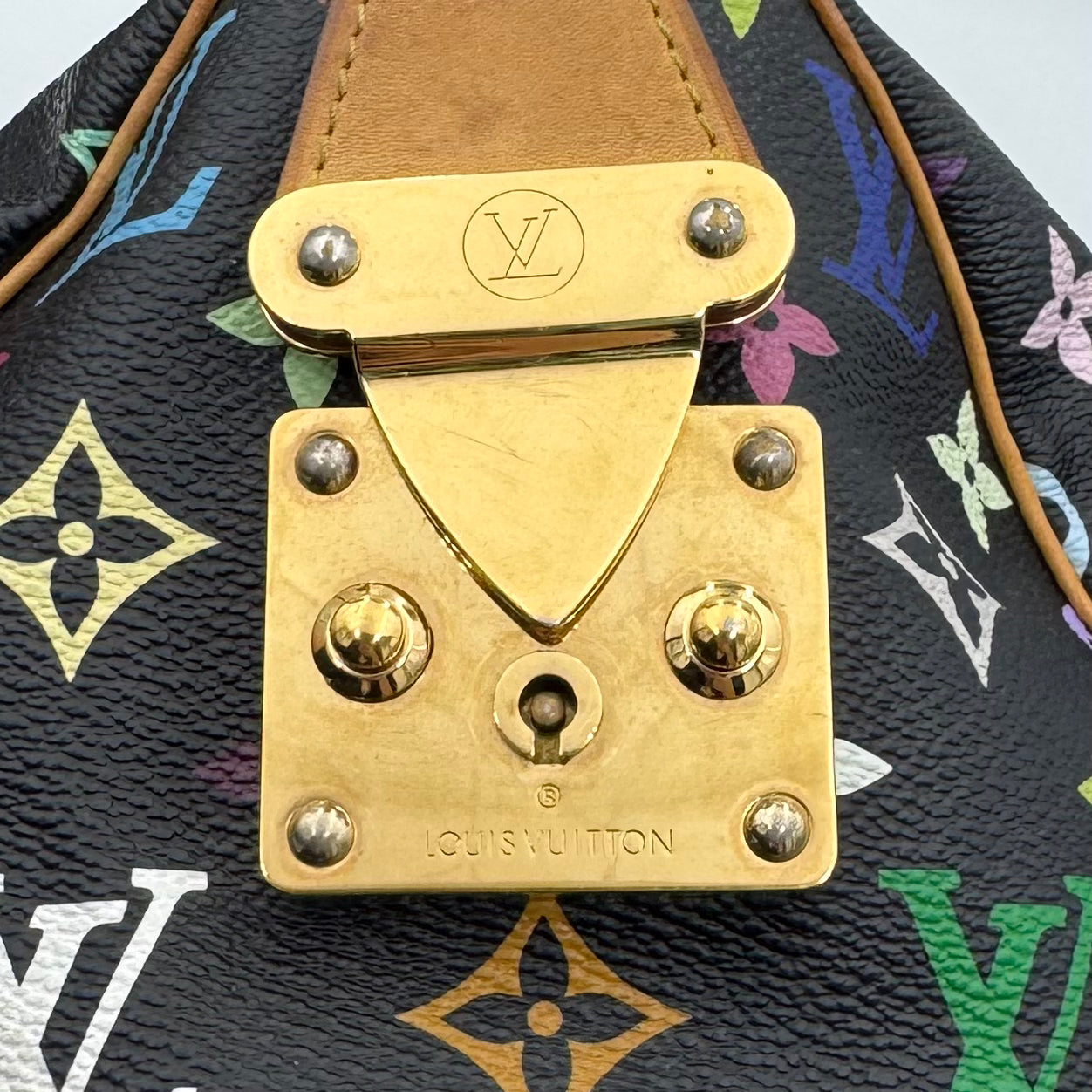 Louis Vuitton Takashi Murakami Black Multicolor Speedy 30