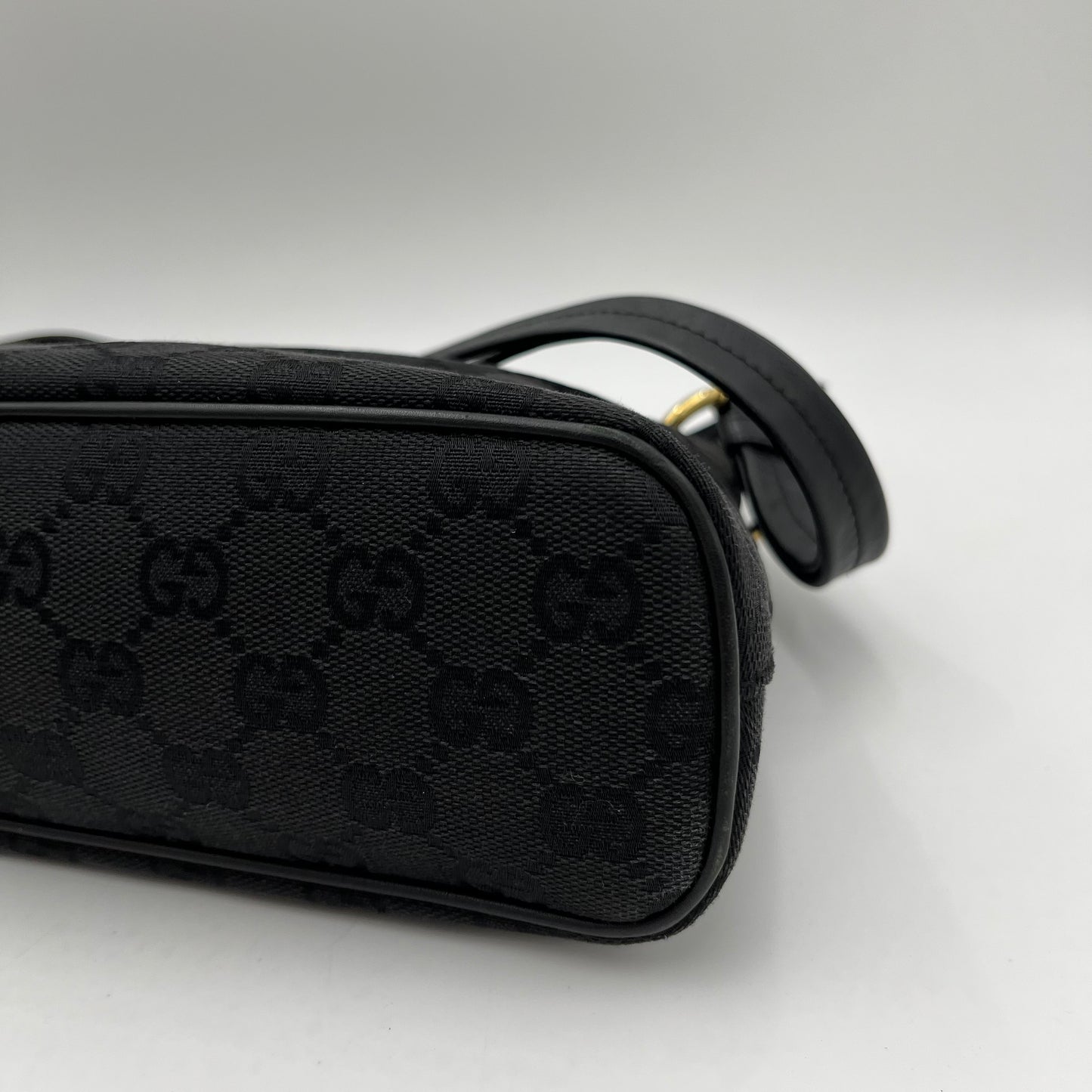 Gucci Black Monogram Canvas and Leather Ellington Shoulder Bag