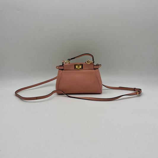 Fendi Pink Leather Micro Peekaboo