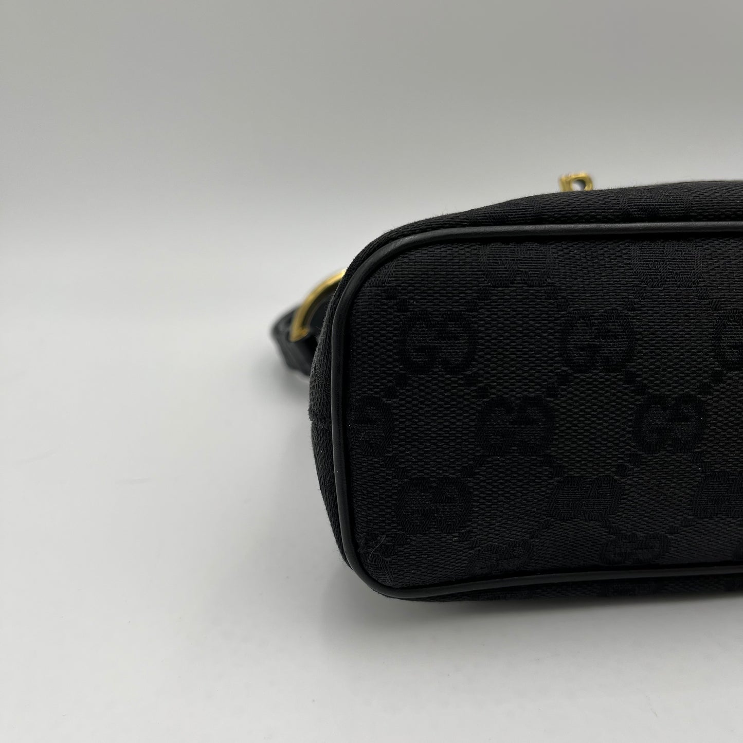 Gucci Black Monogram Canvas and Leather Ellington Shoulder Bag