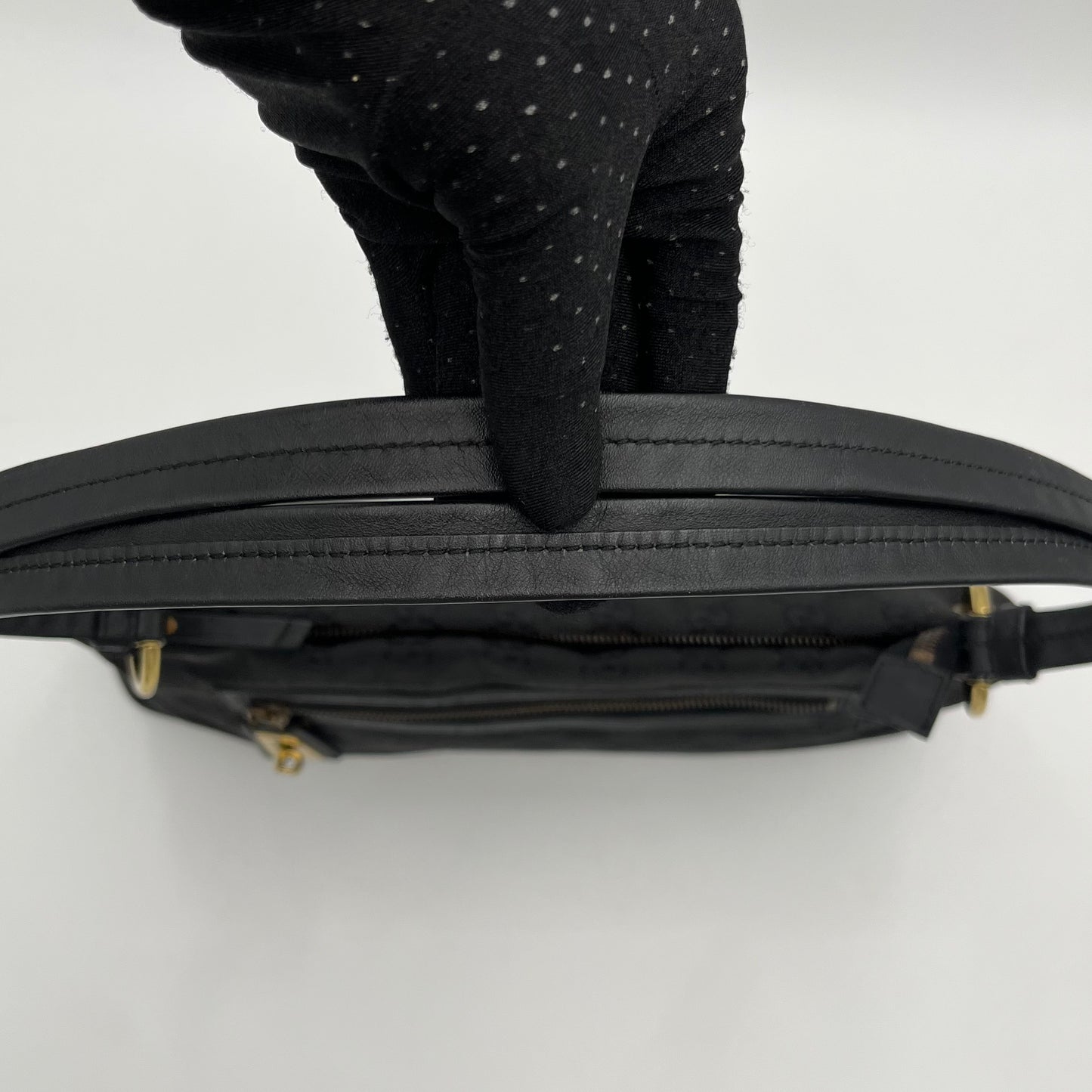 Gucci Black Monogram Canvas and Leather Ellington Shoulder Bag