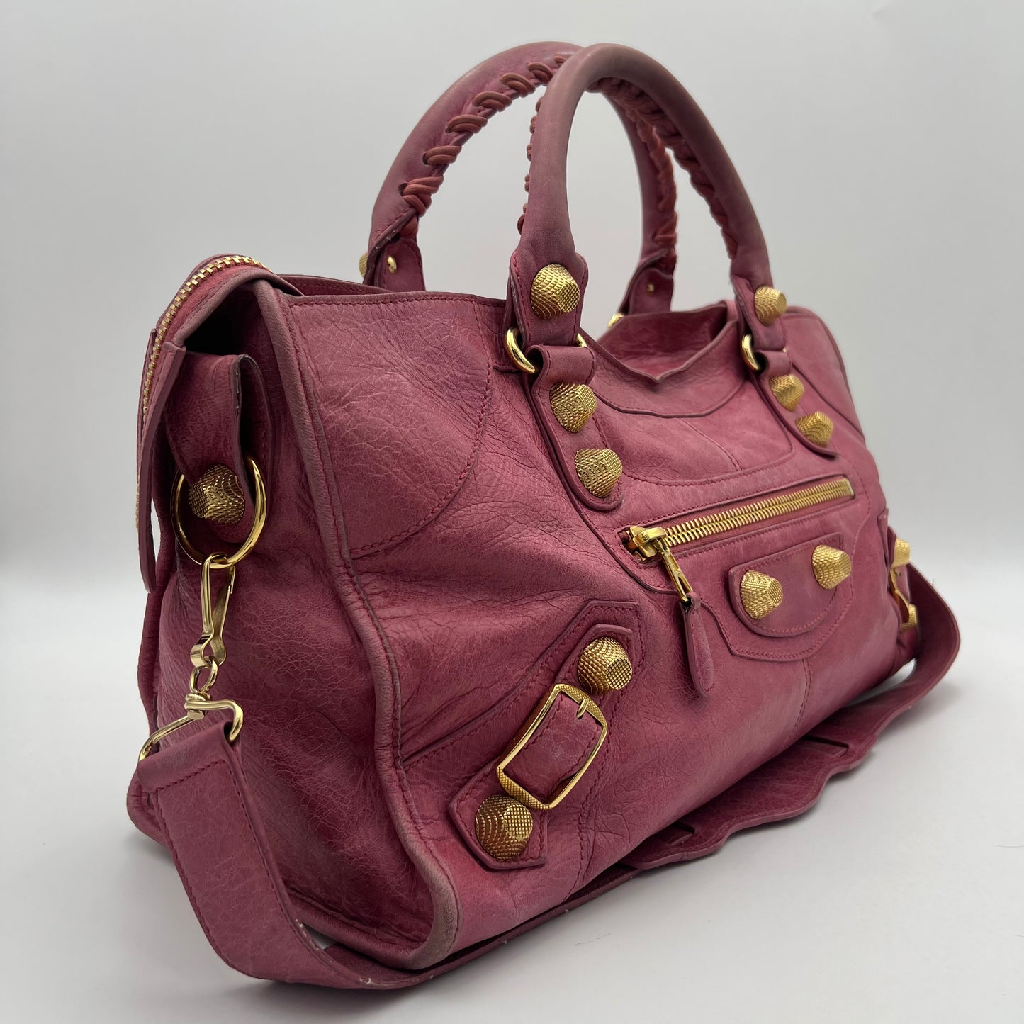 Balenciaga Pink Leather Giant 21 Part Time Bag GHW