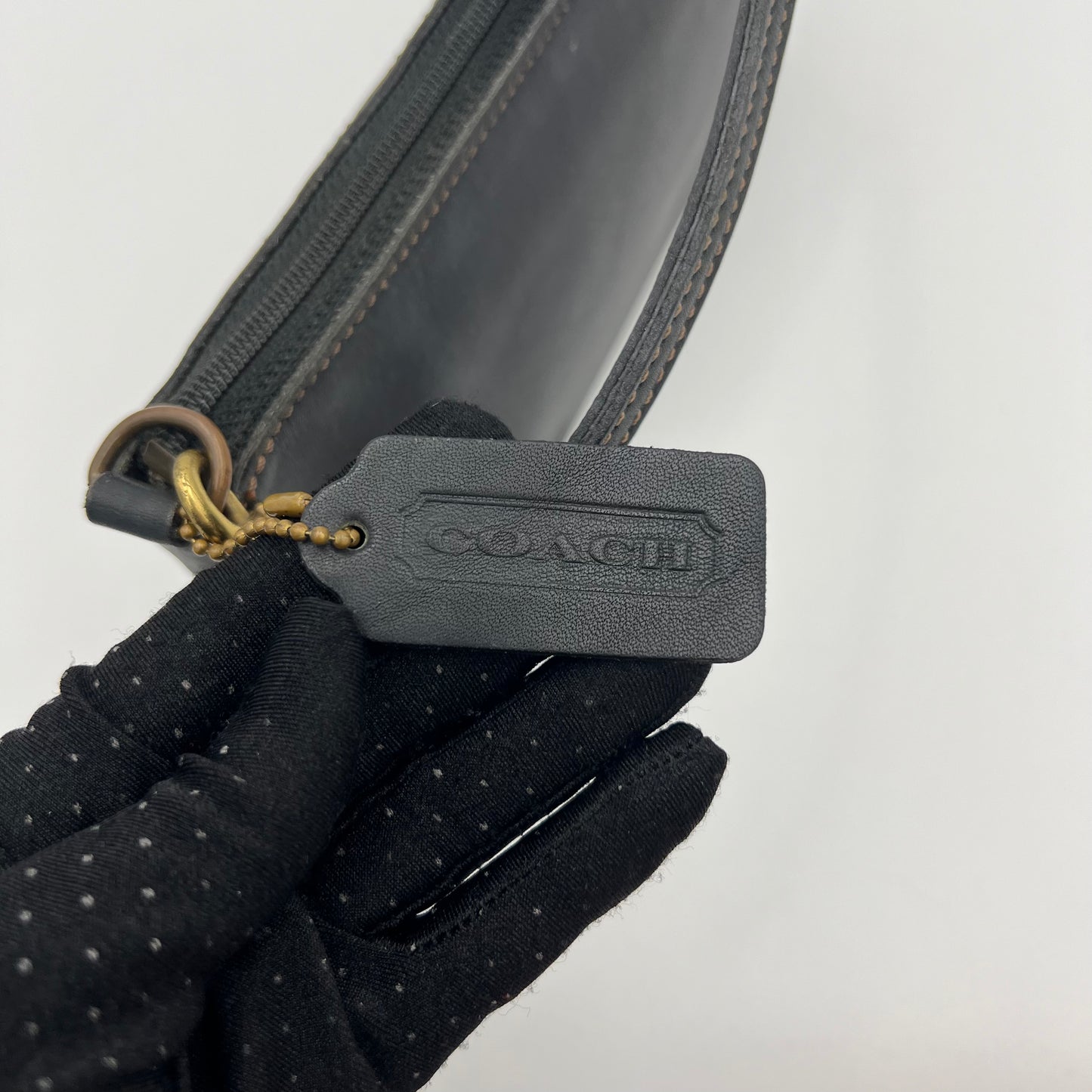 Coach Vintage Black Leather 9311 Pochette
