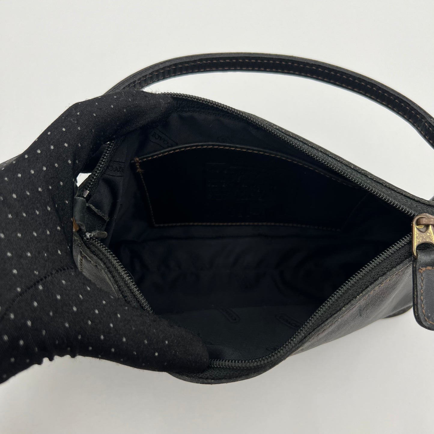 Coach Vintage Black Leather 9311 Pochette