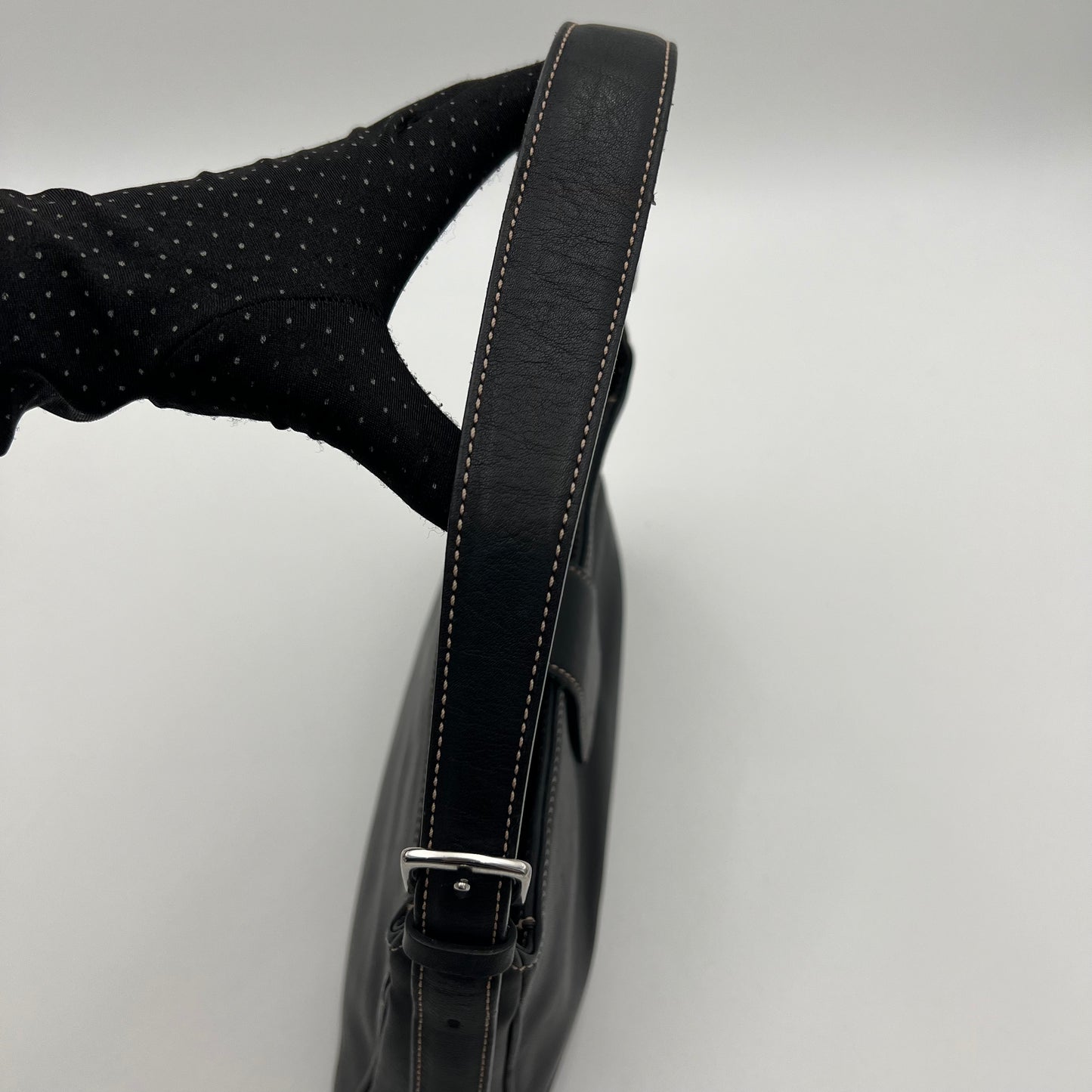 Coach Black Leather Hampton Shoulder Bag