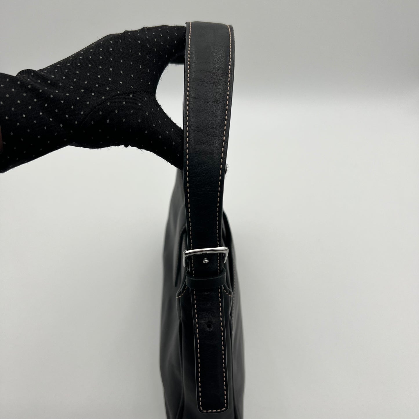 Coach Black Leather Hampton Shoulder Bag