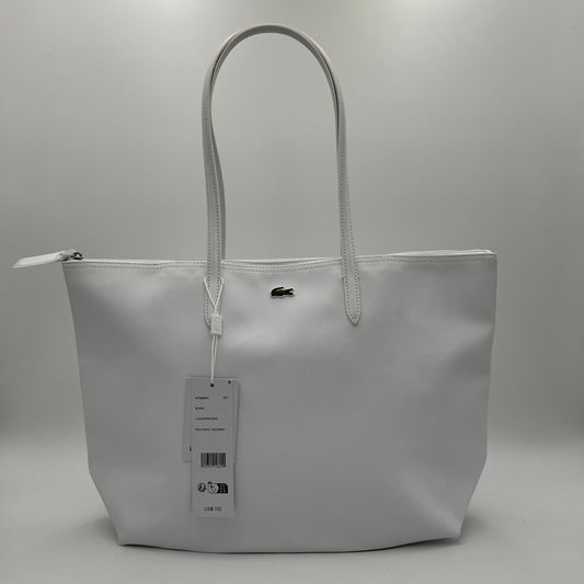 Lacoste White Shopping Tote Bag